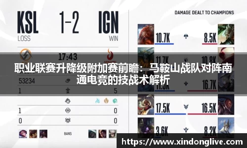 职业联赛升降级附加赛前瞻：马鞍山战队对阵南通电竞的技战术解析